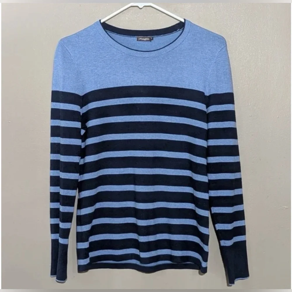 J. McLaughlin Poet Sweater In Stripe, Size:Small, Color: Blue - Picture 1 of 9